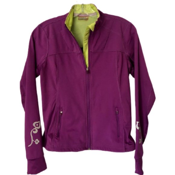Athleta Purple/Lime Vented Jacket Reflective Details - XS - Picture 6 of 13